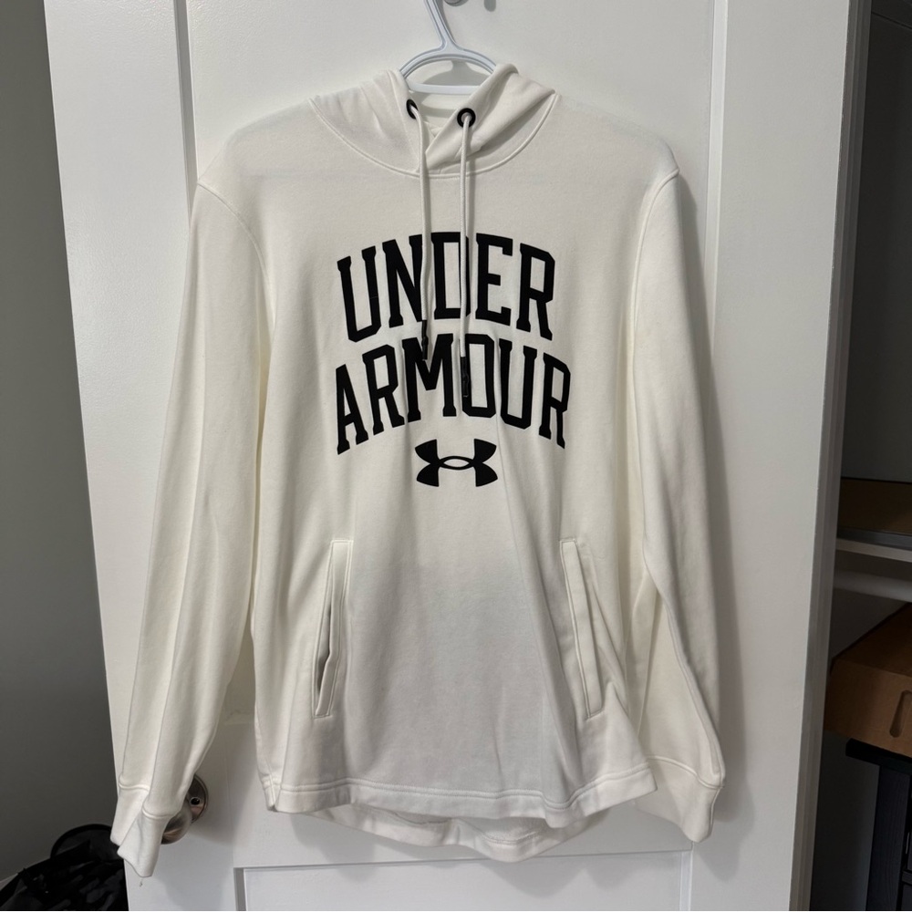 Under Armour Men’s White Logo Hoodie